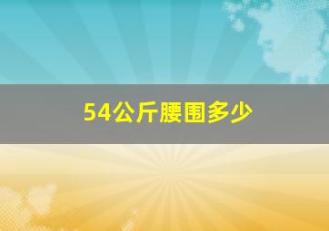 54公斤腰围多少