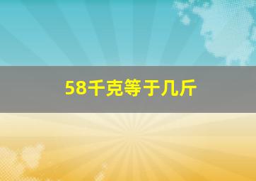 58千克等于几斤