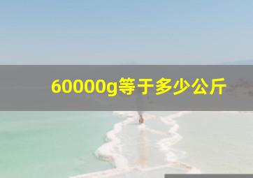 60000g等于多少公斤