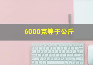 6000克等于公斤