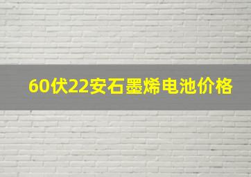 60伏22安石墨烯电池价格