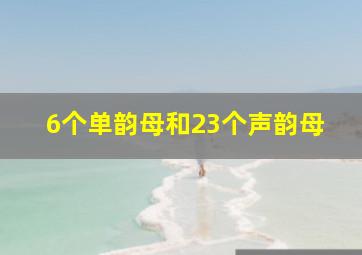 6个单韵母和23个声韵母