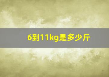 6到11kg是多少斤