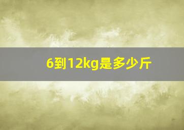 6到12kg是多少斤