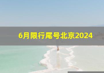 6月限行尾号北京2024