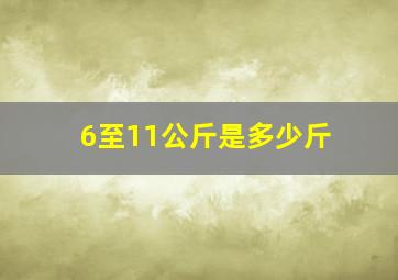 6至11公斤是多少斤