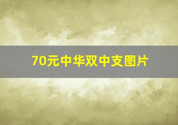 70元中华双中支图片