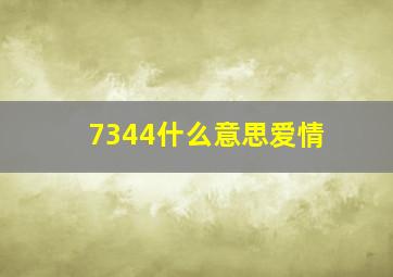 7344什么意思爱情