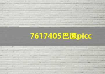 7617405巴德picc