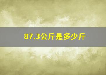 87.3公斤是多少斤