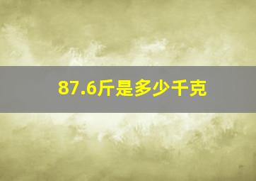 87.6斤是多少千克