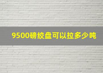 9500磅绞盘可以拉多少吨