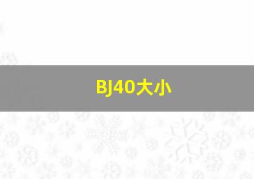 BJ40大小