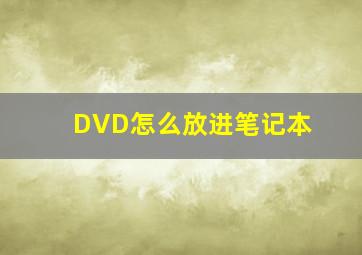 DVD怎么放进笔记本