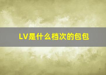 LV是什么档次的包包