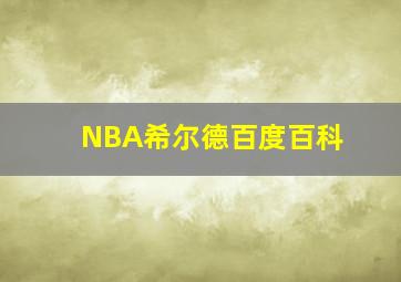 NBA希尔德百度百科