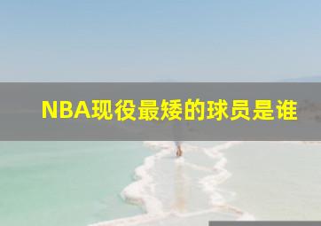 NBA现役最矮的球员是谁