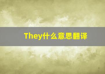 They什么意思翻译