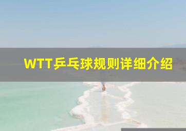 WTT乒乓球规则详细介绍