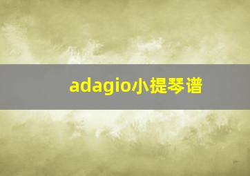 adagio小提琴谱