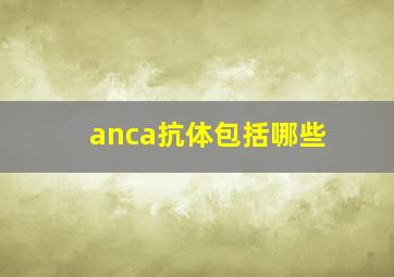 anca抗体包括哪些