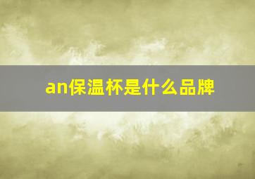 an保温杯是什么品牌