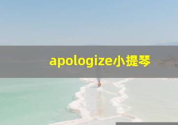 apologize小提琴