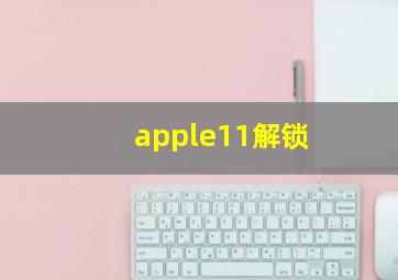 apple11解锁