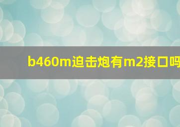 b460m迫击炮有m2接口吗