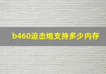 b460迫击炮支持多少内存