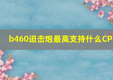 b460迫击炮最高支持什么CPU