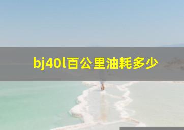 bj40l百公里油耗多少