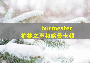 burmester柏林之声和哈曼卡顿