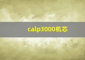 calp3000机芯