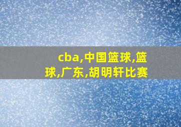 cba,中国篮球,篮球,广东,胡明轩比赛