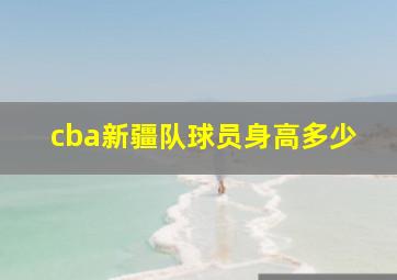 cba新疆队球员身高多少