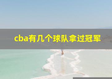 cba有几个球队拿过冠军