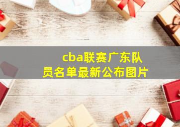 cba联赛广东队员名单最新公布图片