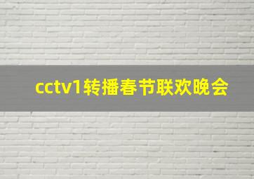 cctv1转播春节联欢晚会