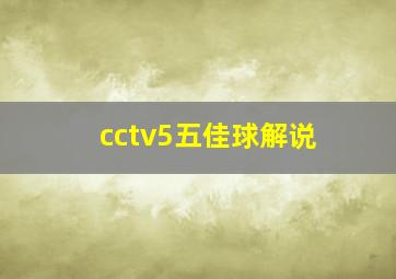 cctv5五佳球解说