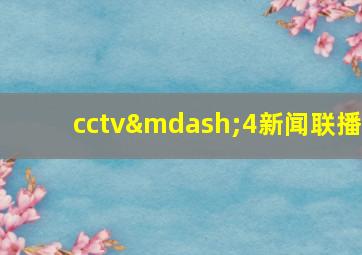 cctv—4新闻联播