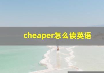 cheaper怎么读英语