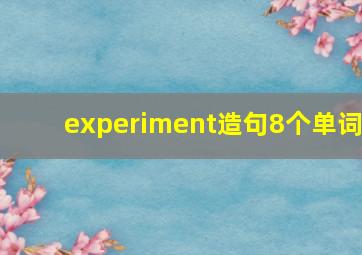 experiment造句8个单词