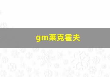 gm莱克霍夫