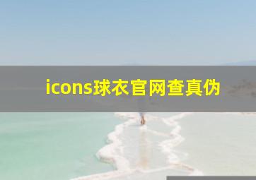 icons球衣官网查真伪