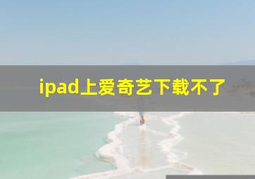 ipad上爱奇艺下载不了