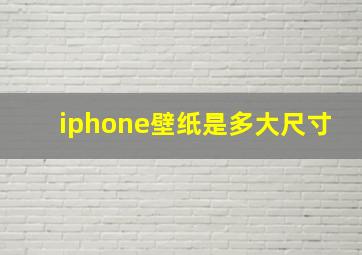 iphone壁纸是多大尺寸