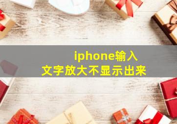 iphone输入文字放大不显示出来