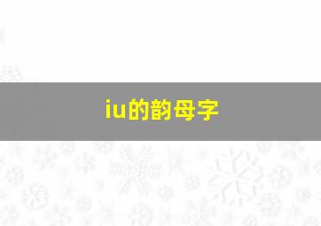 iu的韵母字