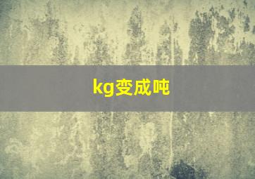 kg变成吨